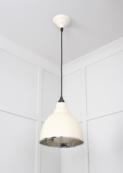 Hammered Nickel Brindley Pendant in Teasel