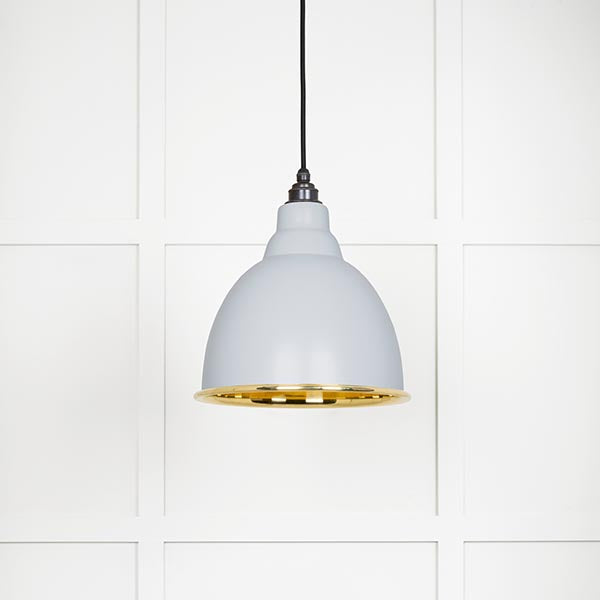 Smooth Brass Brindley Pendant in Birch