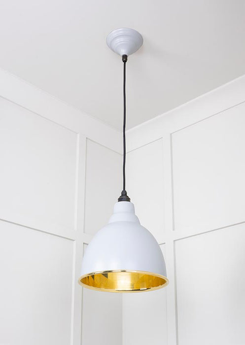 Smooth Brass Brindley Pendant in Birch