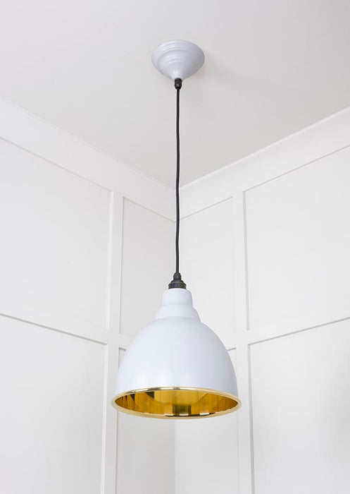 Smooth Brass Brindley Pendant in Birch