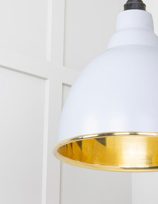 Smooth Brass Brindley Pendant in Birch