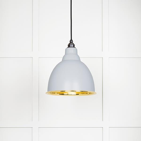 Smooth Brass Brindley Pendant in Birch