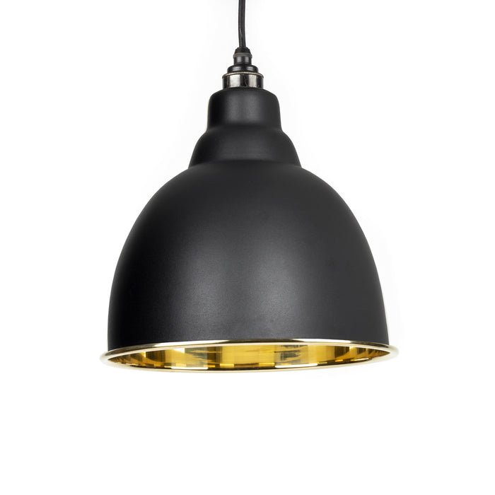 Black Smooth Brass Brindley Pendant
