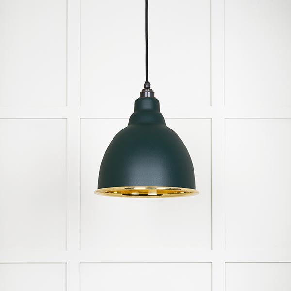 Smooth Brass Brindley Pendant in Dingle