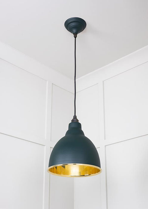 Smooth Brass Brindley Pendant in Dingle