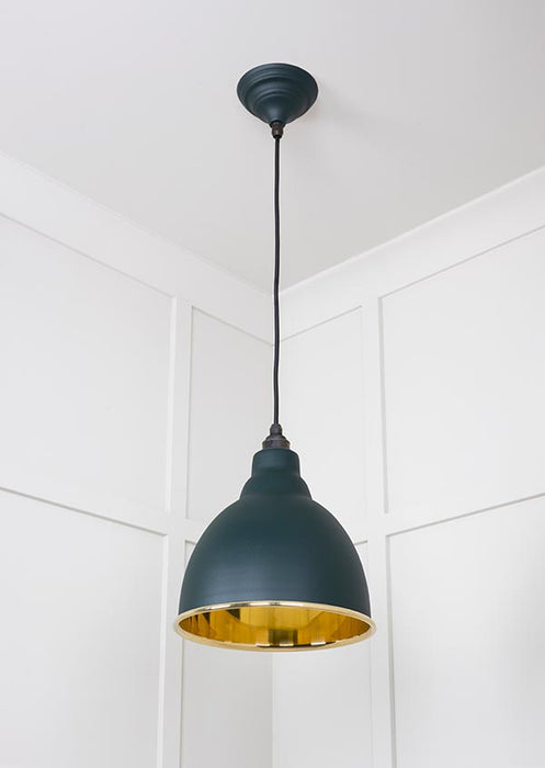 Smooth Brass Brindley Pendant in Dingle