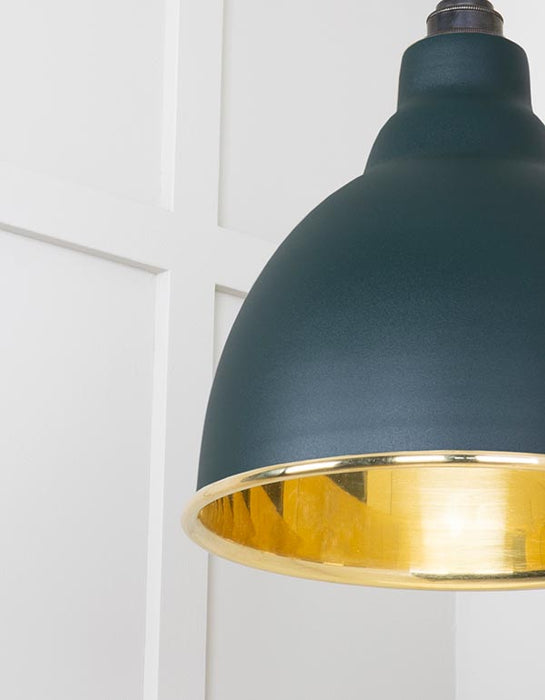 Smooth Brass Brindley Pendant in Dingle