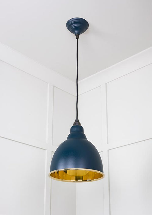 Smooth Brass Brindley Pendant in Dusk