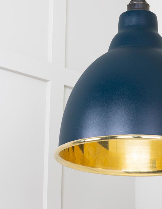 Smooth Brass Brindley Pendant in Dusk