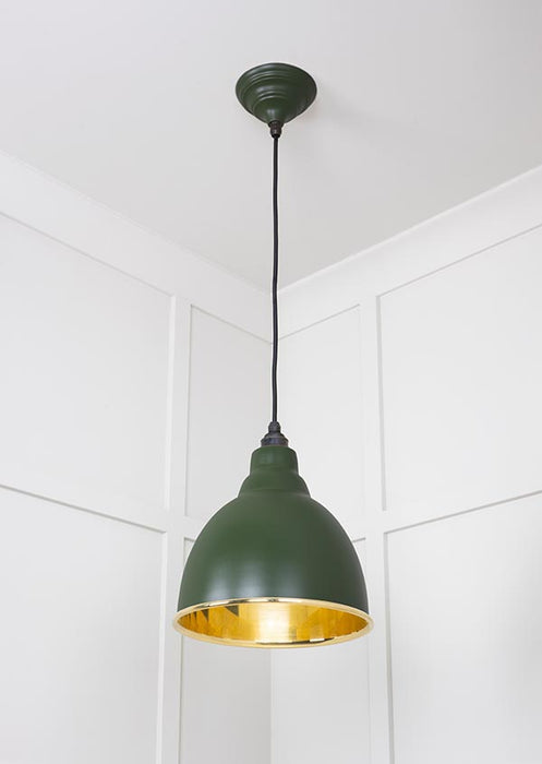 Smooth Brass Brindley Pendant in Heath