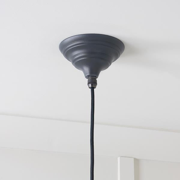 Smooth Brass Brindley Pendant in Slate