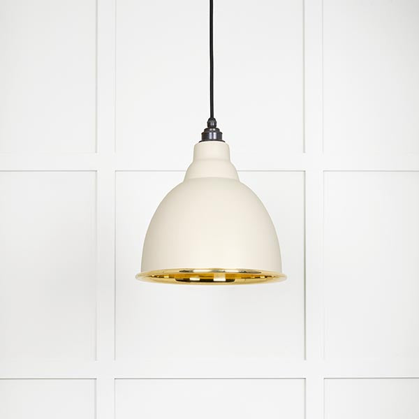 Smooth Brass Brindley Pendant in Teasel