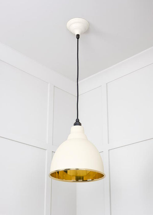 Smooth Brass Brindley Pendant in Teasel