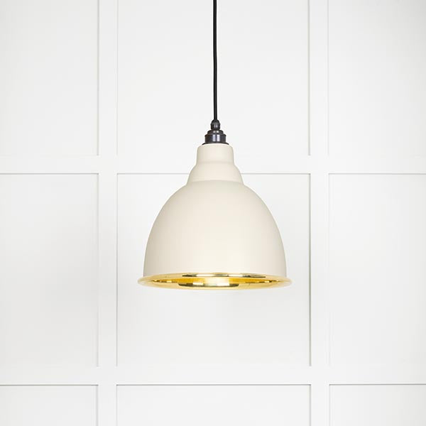 Smooth Brass Brindley Pendant in Teasel