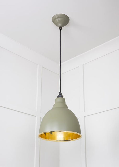 Smooth Brass Brindley Pendant in Tump