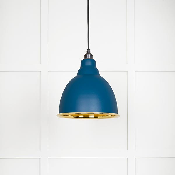 Smooth Brass Brindley Pendant in Upstream