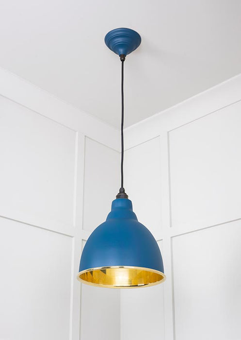 Smooth Brass Brindley Pendant in Upstream