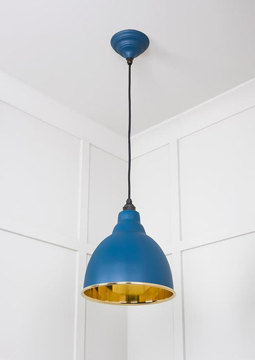 Smooth Brass Brindley Pendant in Upstream