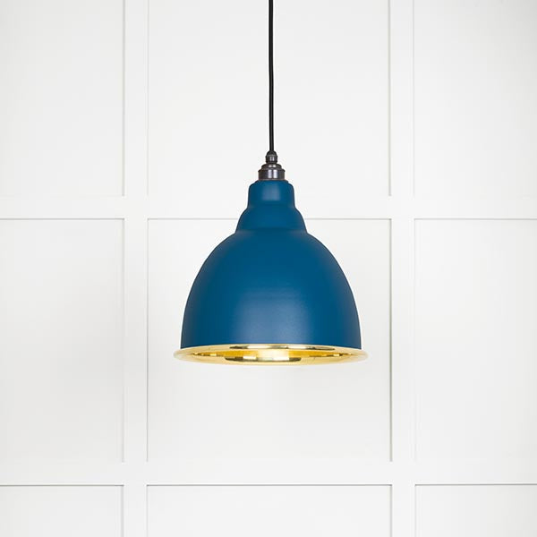 Smooth Brass Brindley Pendant in Upstream