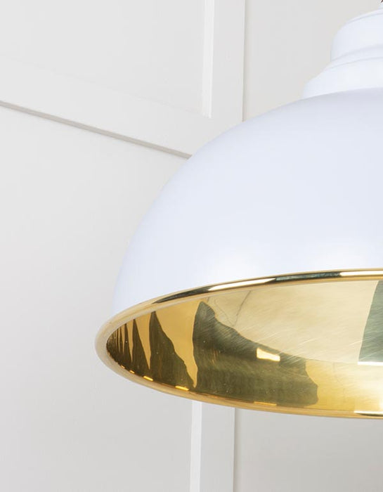 Smooth Brass Harborne Pendant in Birch