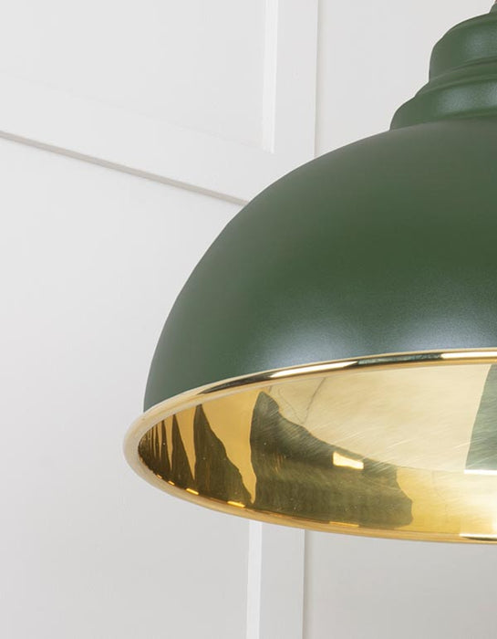 Smooth Brass Harborne Pendant in Heath