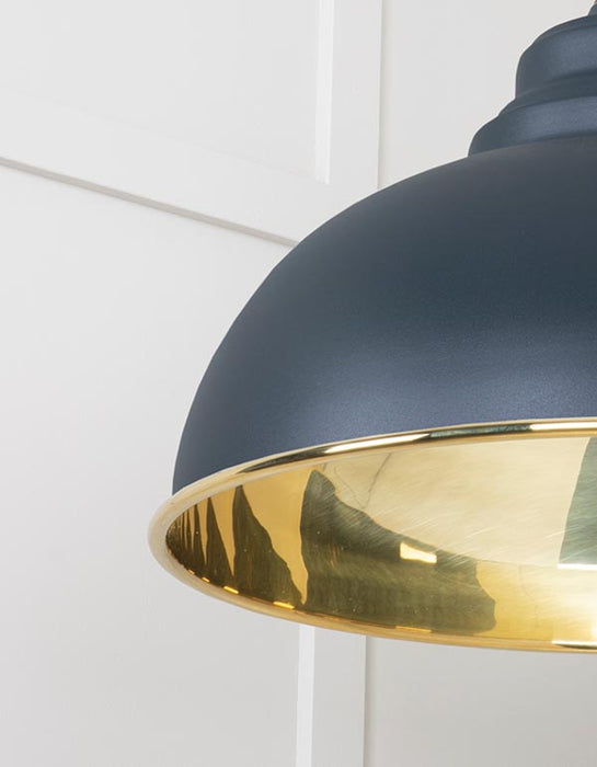 Smooth Brass Harborne Pendant in Soot
