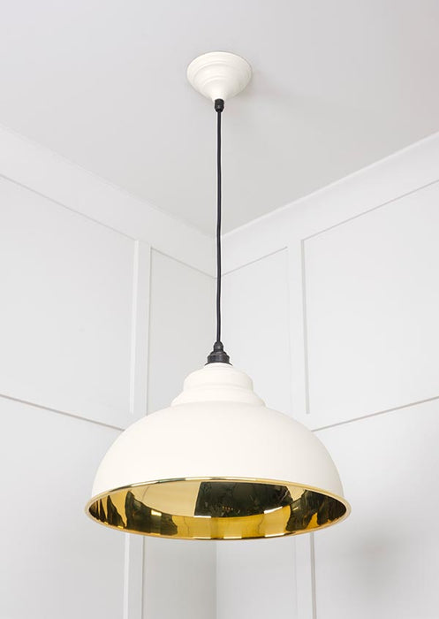 Smooth Brass Harborne Pendant in Teasel