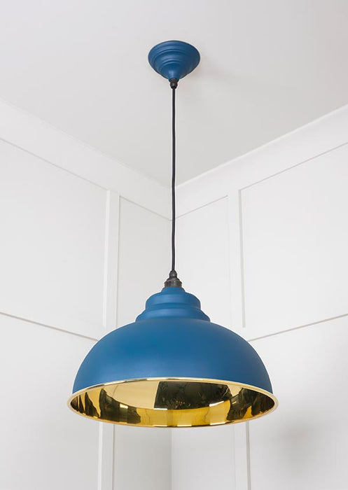 Smooth Brass Harborne Pendant in Upstream