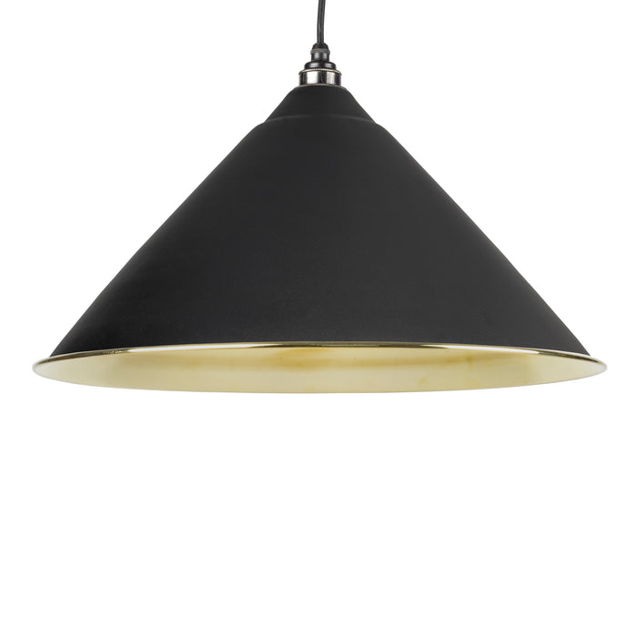 Black Smooth Brass Hockley Pendant