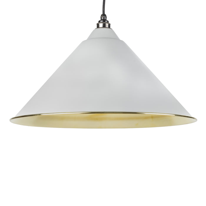 Light Grey Smooth Brass Hockley Pendant