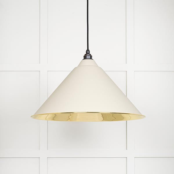 Smooth Brass Hockley Pendant in Teasel