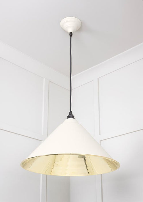 Smooth Brass Hockley Pendant in Teasel