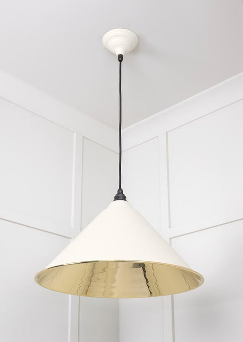 Smooth Brass Hockley Pendant in Teasel