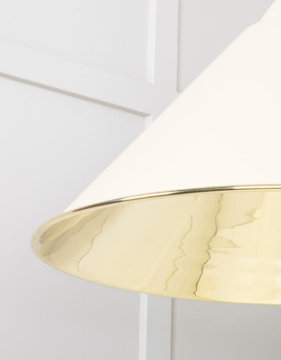 Smooth Brass Hockley Pendant in Teasel