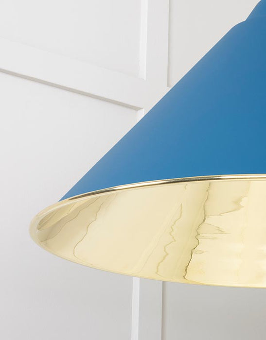 Smooth Brass Hockley Pendant in Upstream