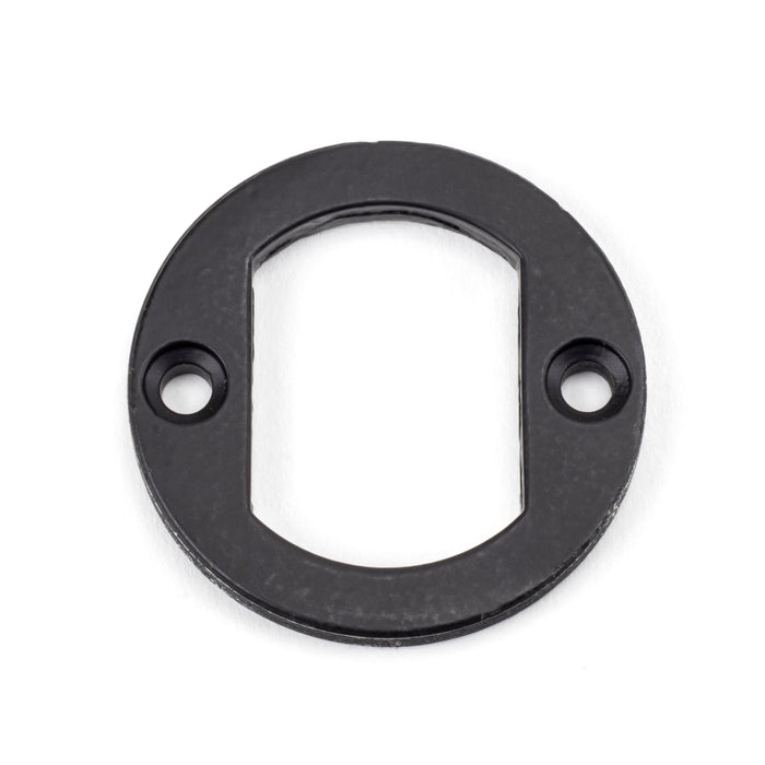 Matt Black Round Euro Escutcheon (Plain)