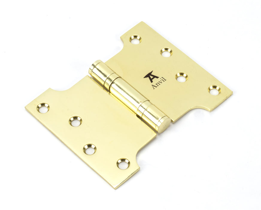 Polished Brass 4" x 3" x 5"  Parliament Hinge (pair) ss