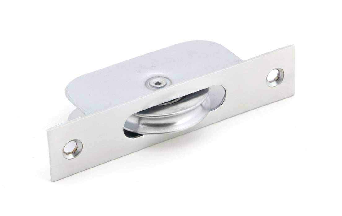 Satin Chrome Square Ended Sash Pulley 75kg