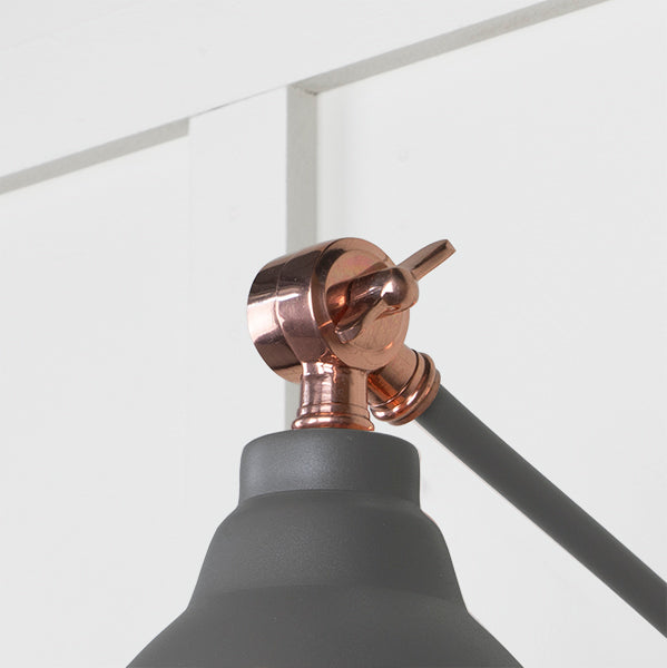 Smooth Copper Brindley Wall Light in Bluff