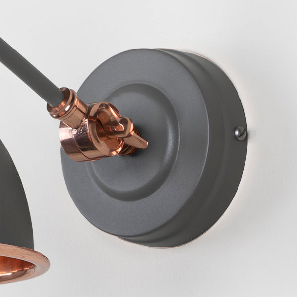Smooth Copper Brindley Wall Light in Bluff
