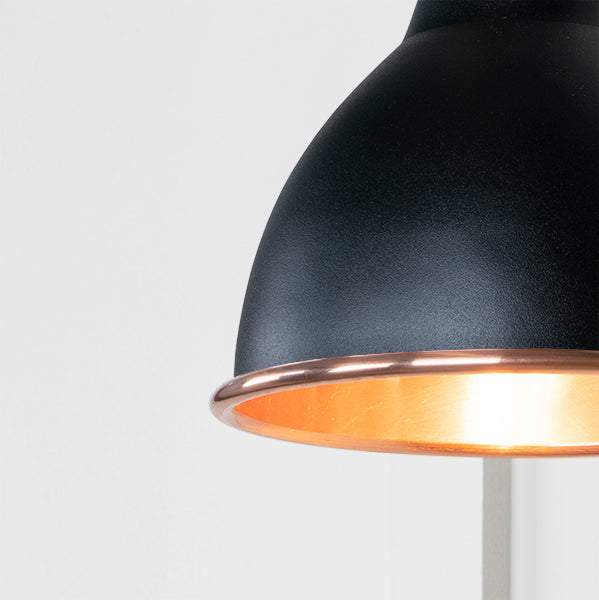 Smooth Copper Brindley Wall Light in Elan Black