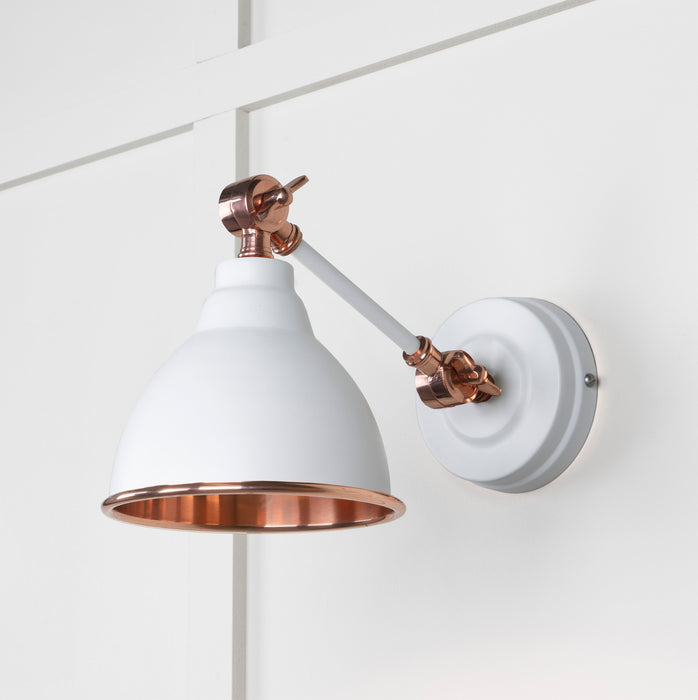 Smooth Copper Brindley Wall Light in Flock