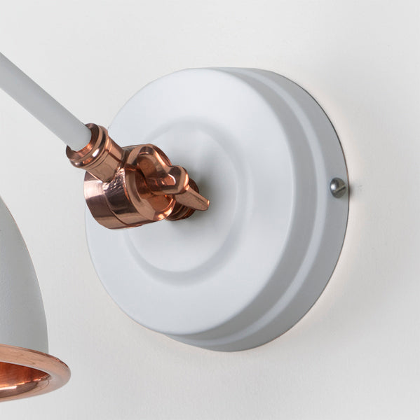 Smooth Copper Brindley Wall Light in Flock