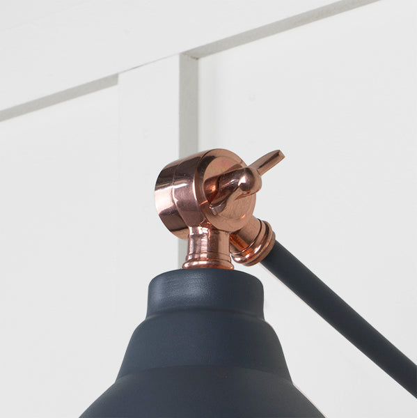 Smooth Copper Brindley Wall Light in Slate