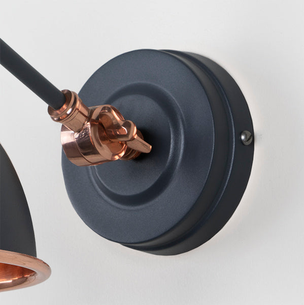 Smooth Copper Brindley Wall Light in Slate