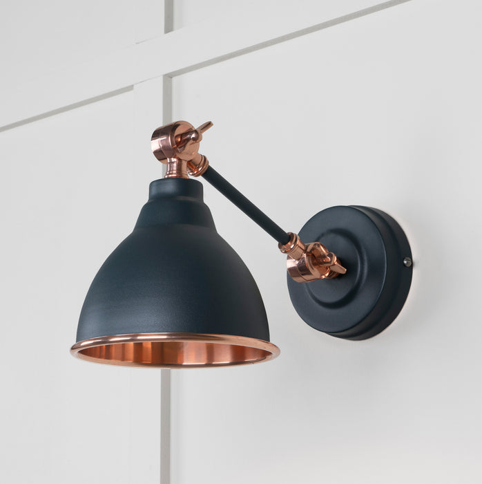 Smooth Copper Brindley Wall Light in Soot