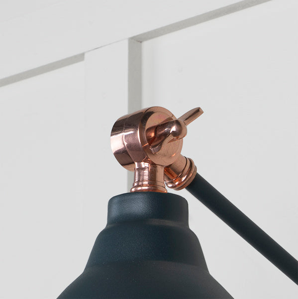 Smooth Copper Brindley Wall Light in Soot