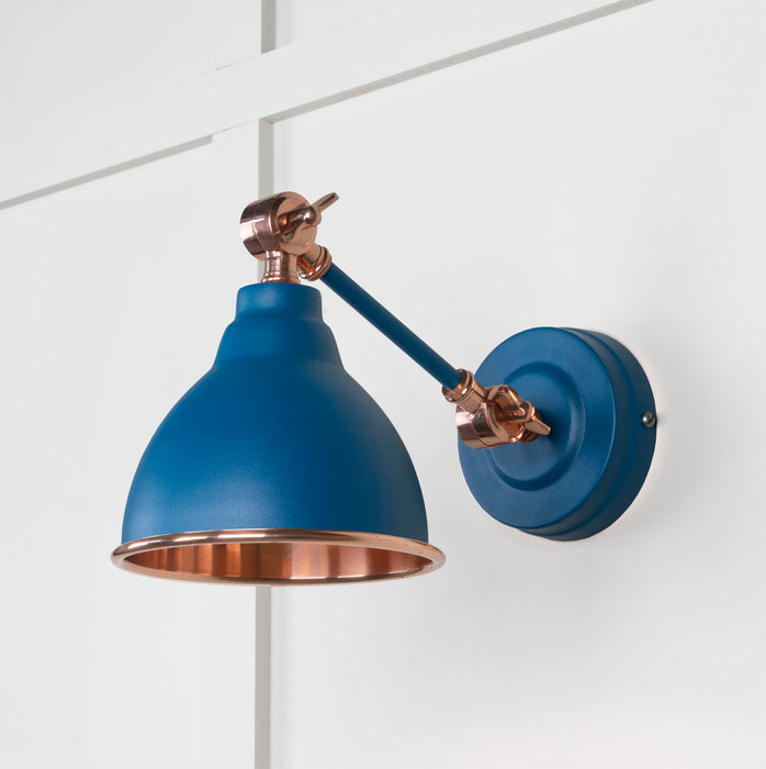 Smooth Copper Brindley Wall Light in Upstream