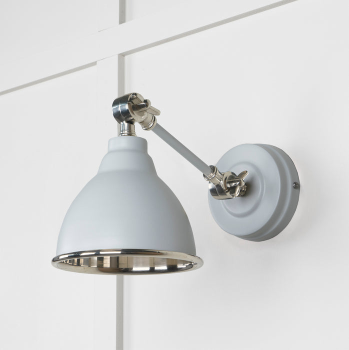 Smooth Nickel Brindley Wall Light in Birch