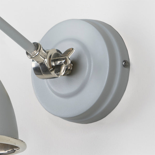 Smooth Nickel Brindley Wall Light in Birch